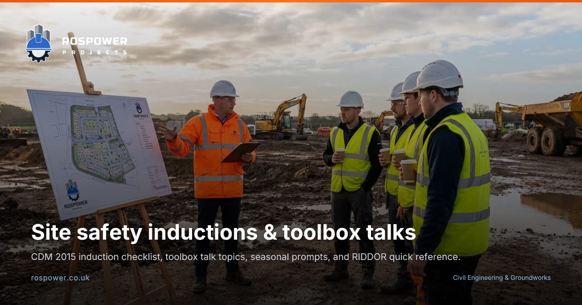 Site safety induction checklist - Rospower